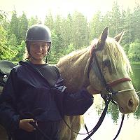 Two beautiful girls. Maya and Queen by Round Lake